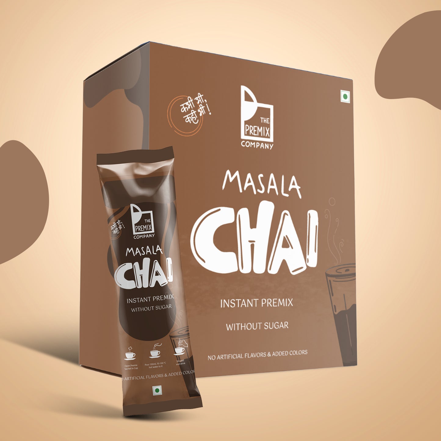 Masala Tea Premix NO sugar (Box of 10 single serve sachets)