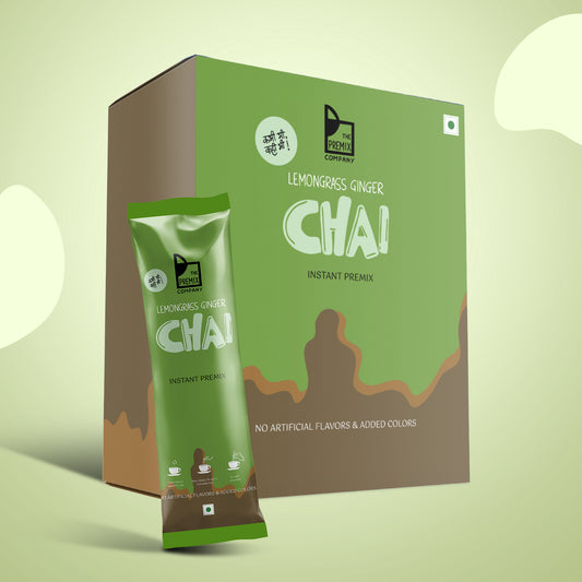 Lemongrass – Ginger Tea Premix (Box of 10 single serve sachets)